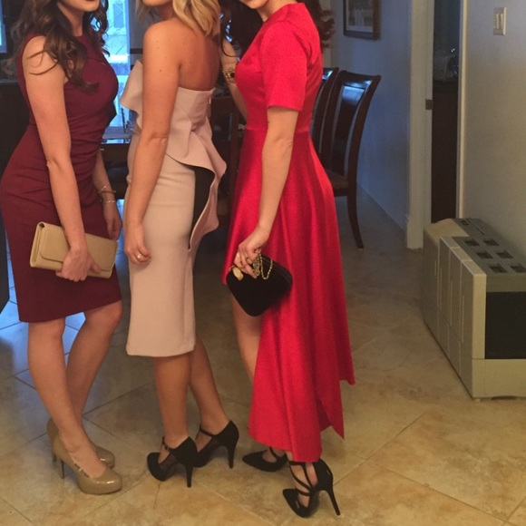 Zara red high-low dress - Picture 4 of 4